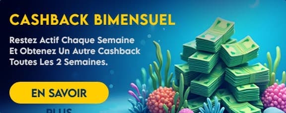 Yabby Casino cashback bimensuel