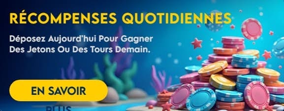 Yabby Casino récompenses quotidiennes